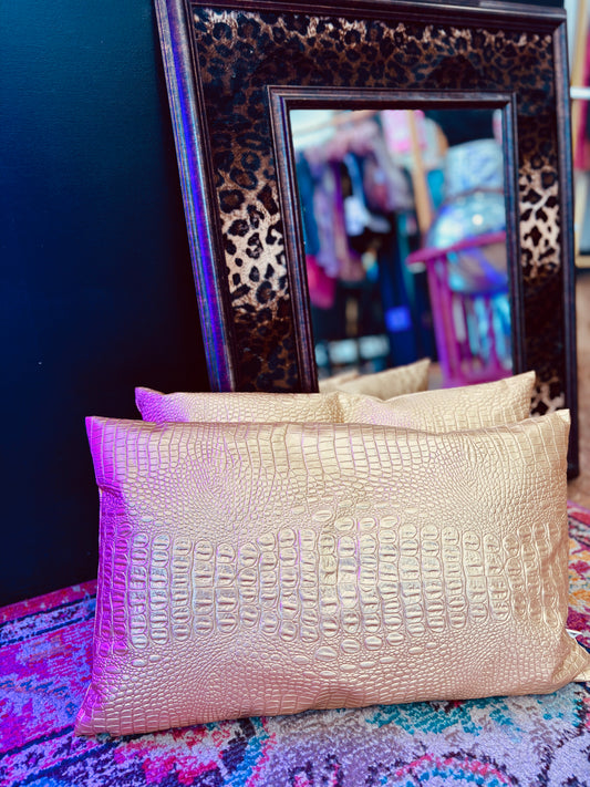 Faux Crocodile Statement Pillows (2)