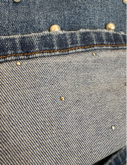 {DIBS} - DENIM & PEARLS CROP JEAN