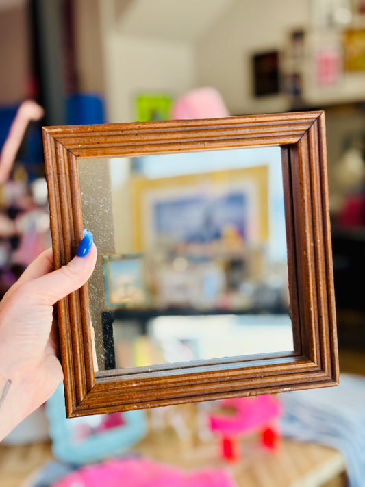 VINTAGE WOOD MIRROR