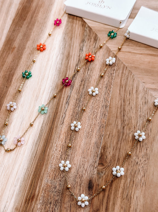 FLOWER CHARM NECKLACE