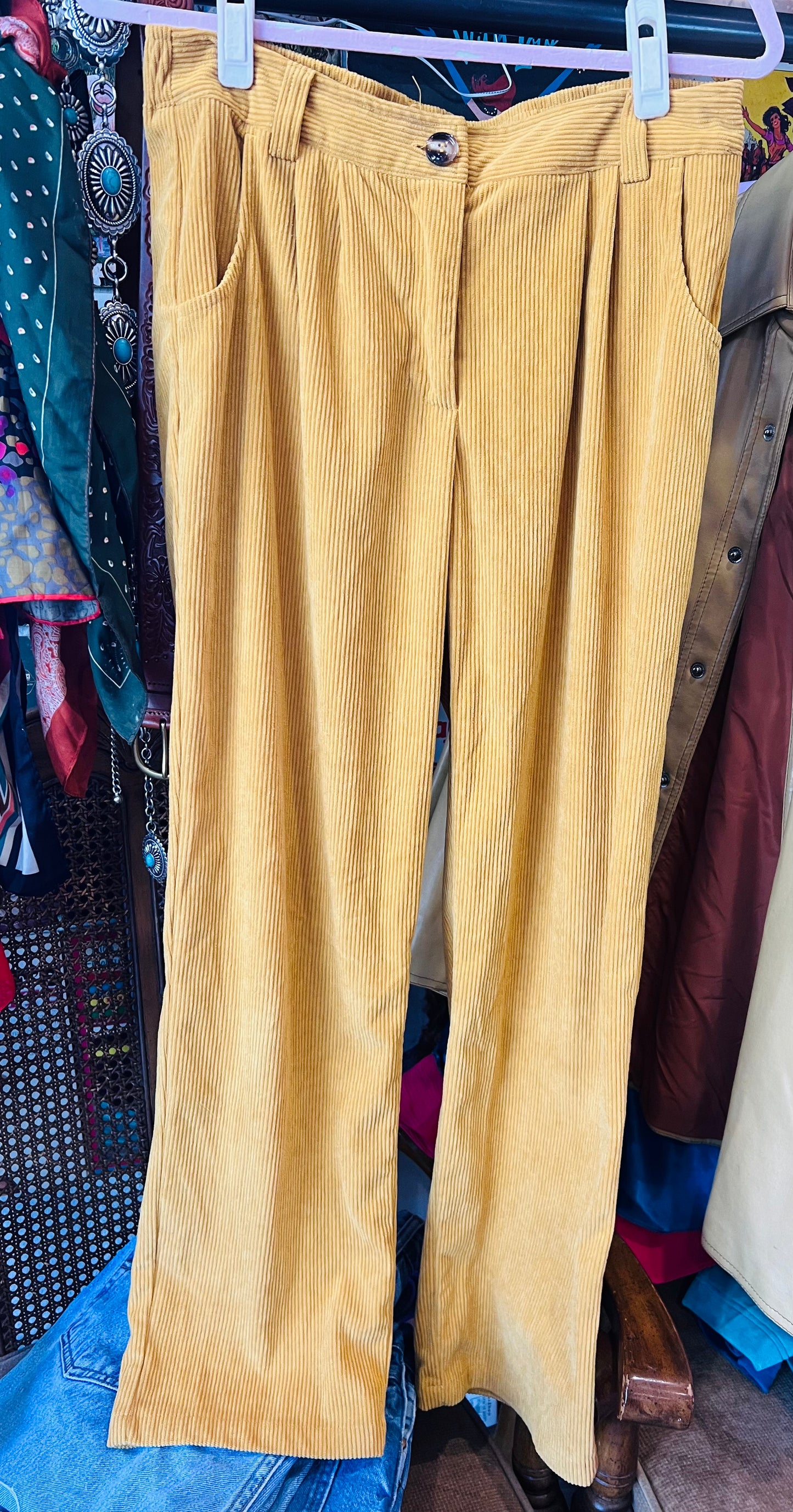 Mustard Yellow Corduroy Dress Pants (L/XL)￼