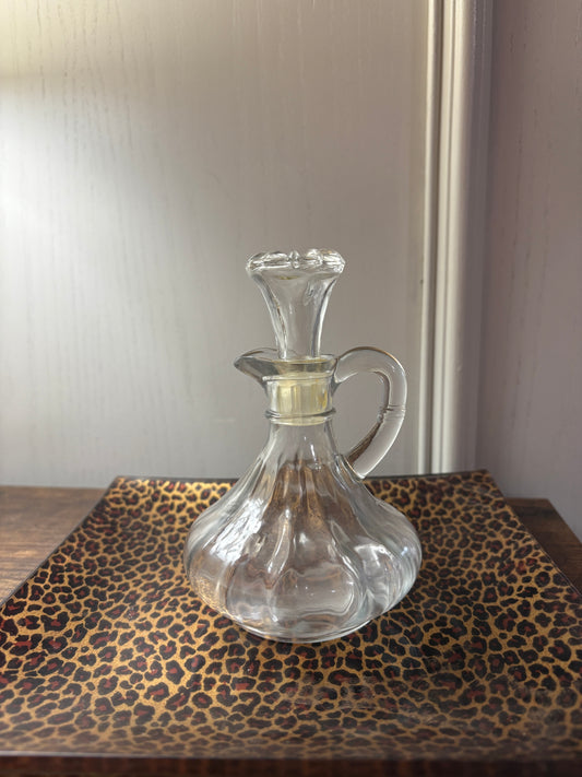 Vintage 1950s Anchor Hocking Glass Oil or Vinegar Bottle