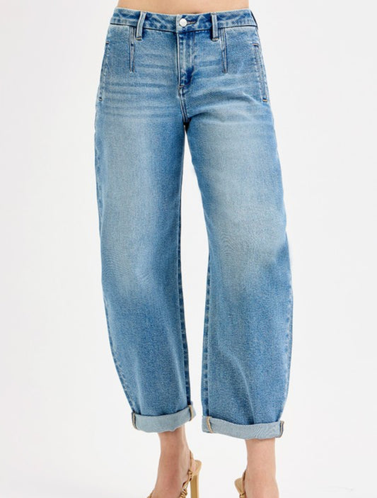 Lucie Slouchy Barrel Roll Up Trouser Jeans