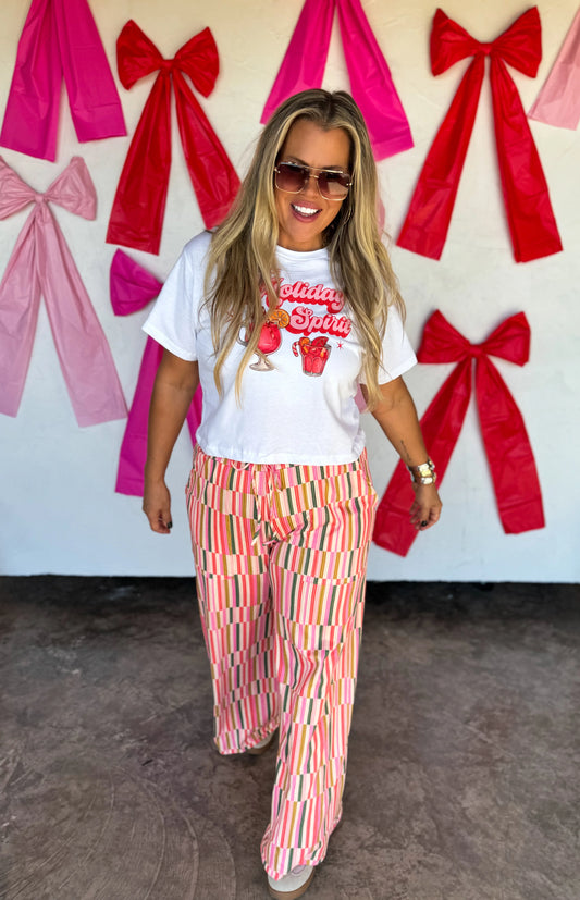 {DIBS} Christmas Haddie Wide Leg Pants