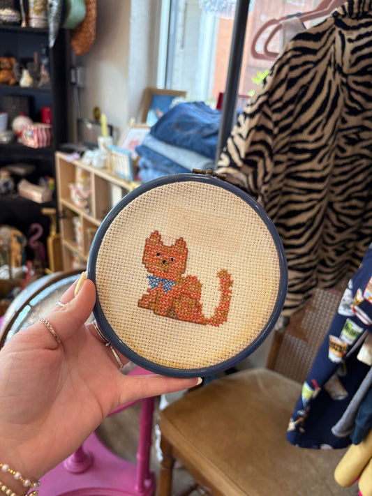 Cat Cross Stitch Handmade