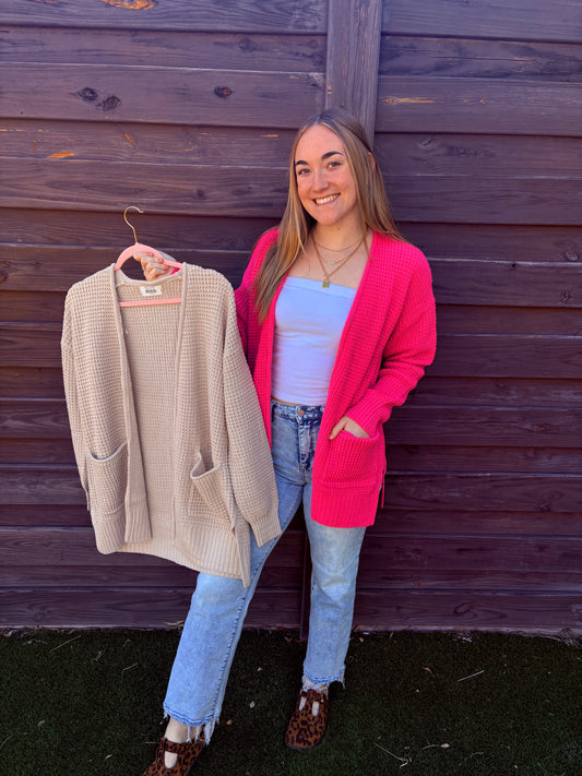 Waffle Cardigan