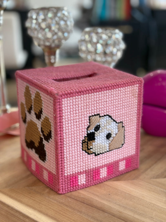Handmade Doggy Tissue Box Cover