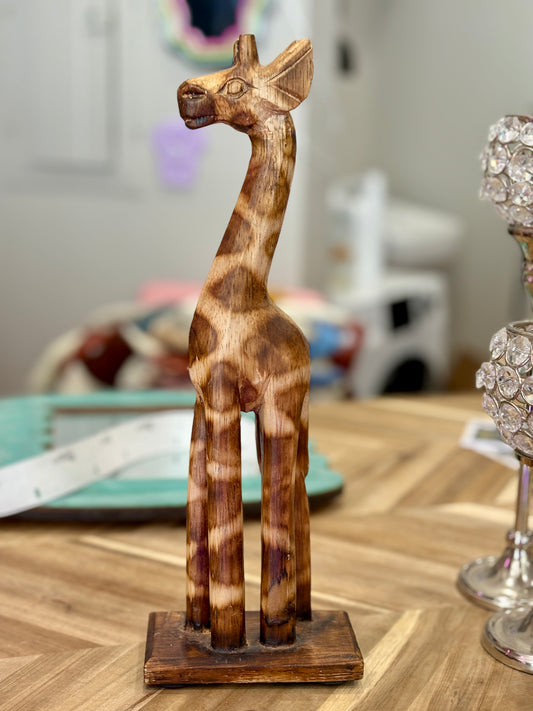 Hand-carved Wooden Giraffe