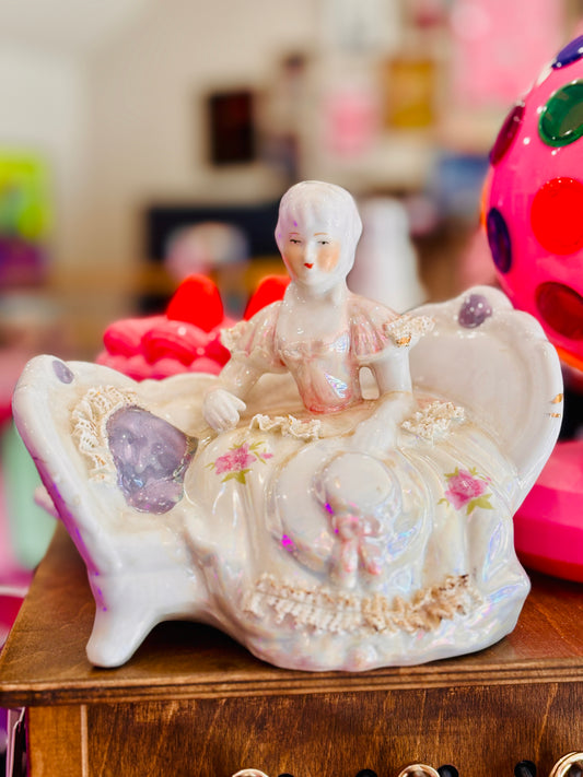 VICTORIAN LACE PORCELAIN FIGURINE
