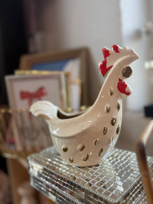 Baldelli Ceramic Cockerel Planter