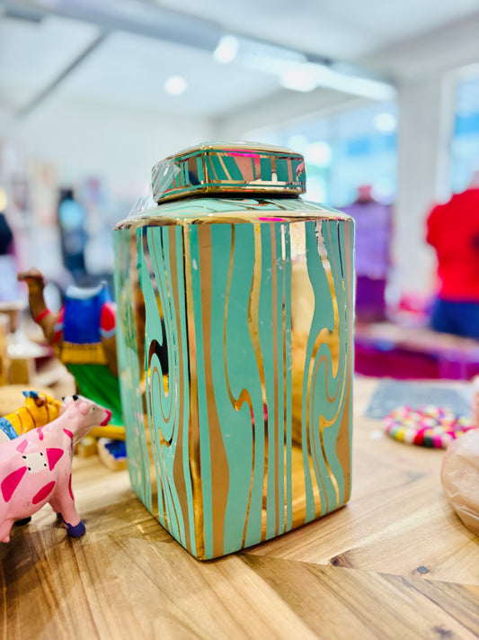 Vtg Big Ceramic Canister
