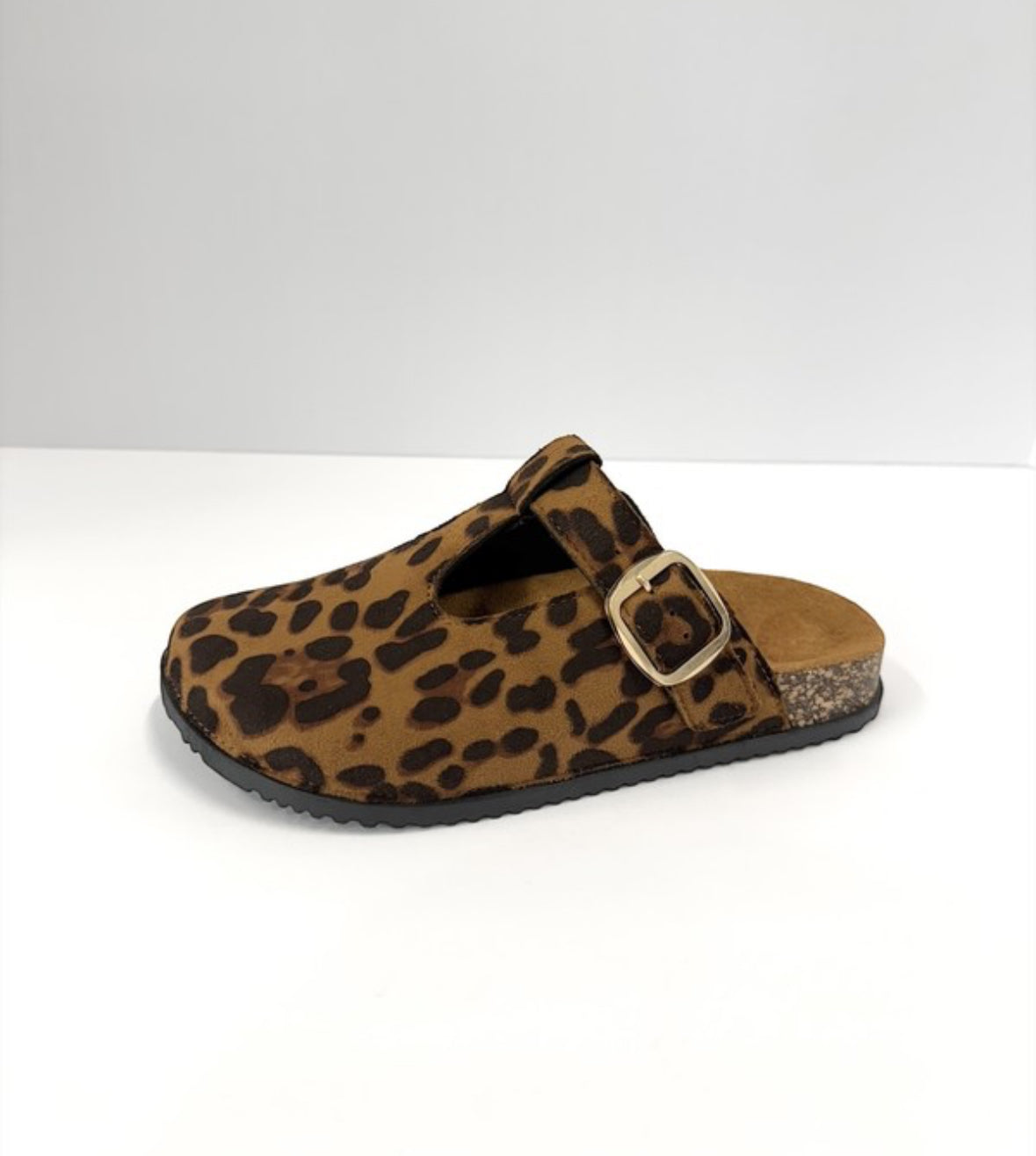 Leopard Clog Mules