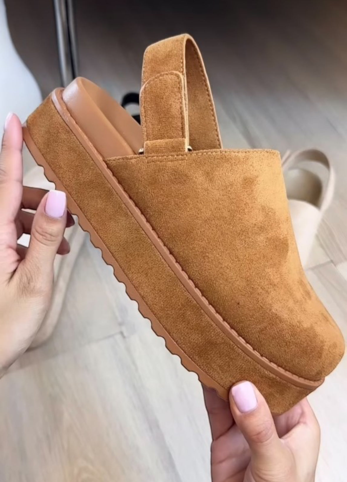 {DIBS} Suede Platform Clogs