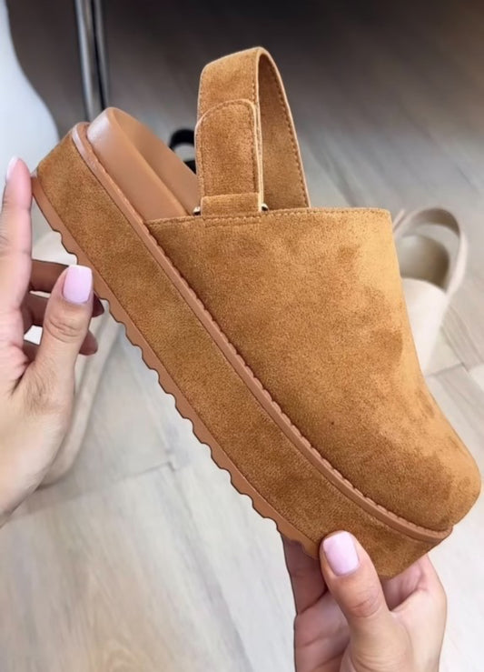 {DIBS} Suede Platform Clogs
