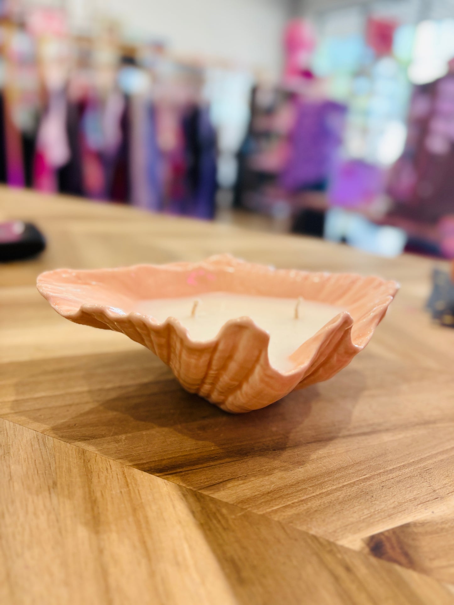 Ceramic Seashell Candle (R+B Coconut + Santal)
