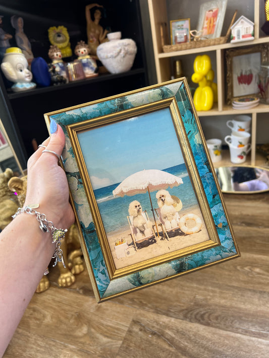 Poodles on Beach Frame