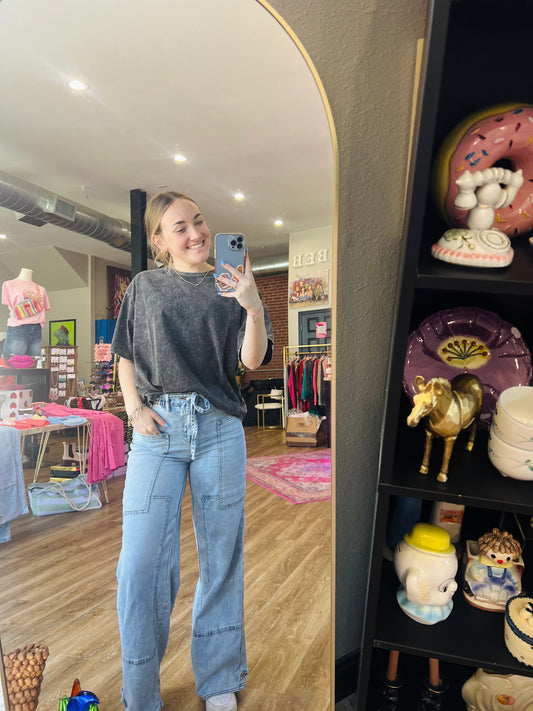 ACID WASH BOYFRIEND TEE