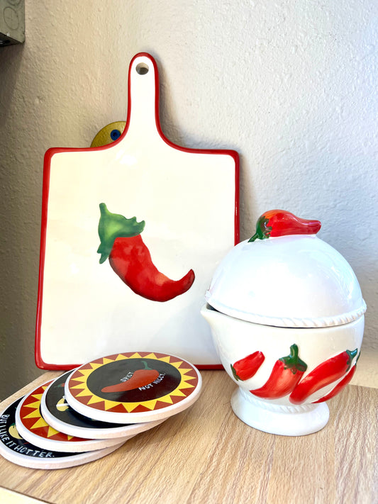 Ceramic Chili Cutting Board