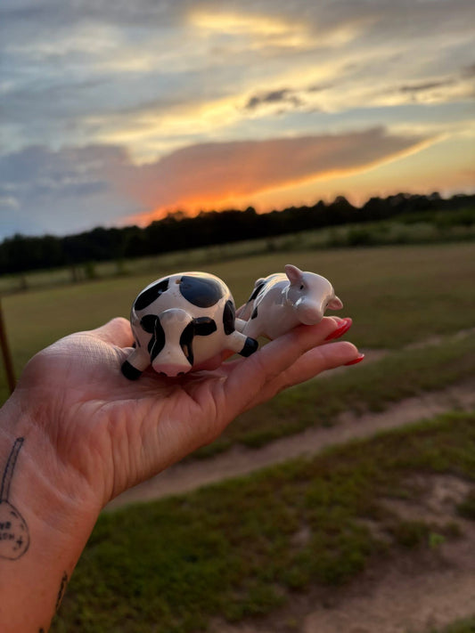 Cow Salt & Pepper Shakers