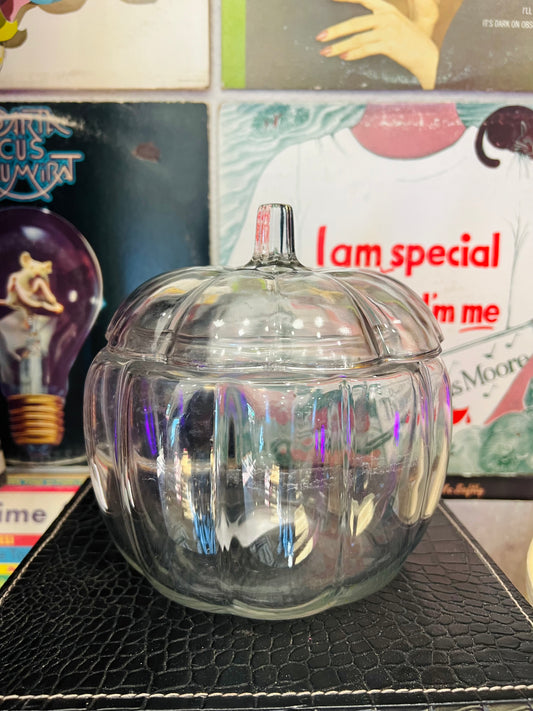 Pumpkin Glass Cookie Jar