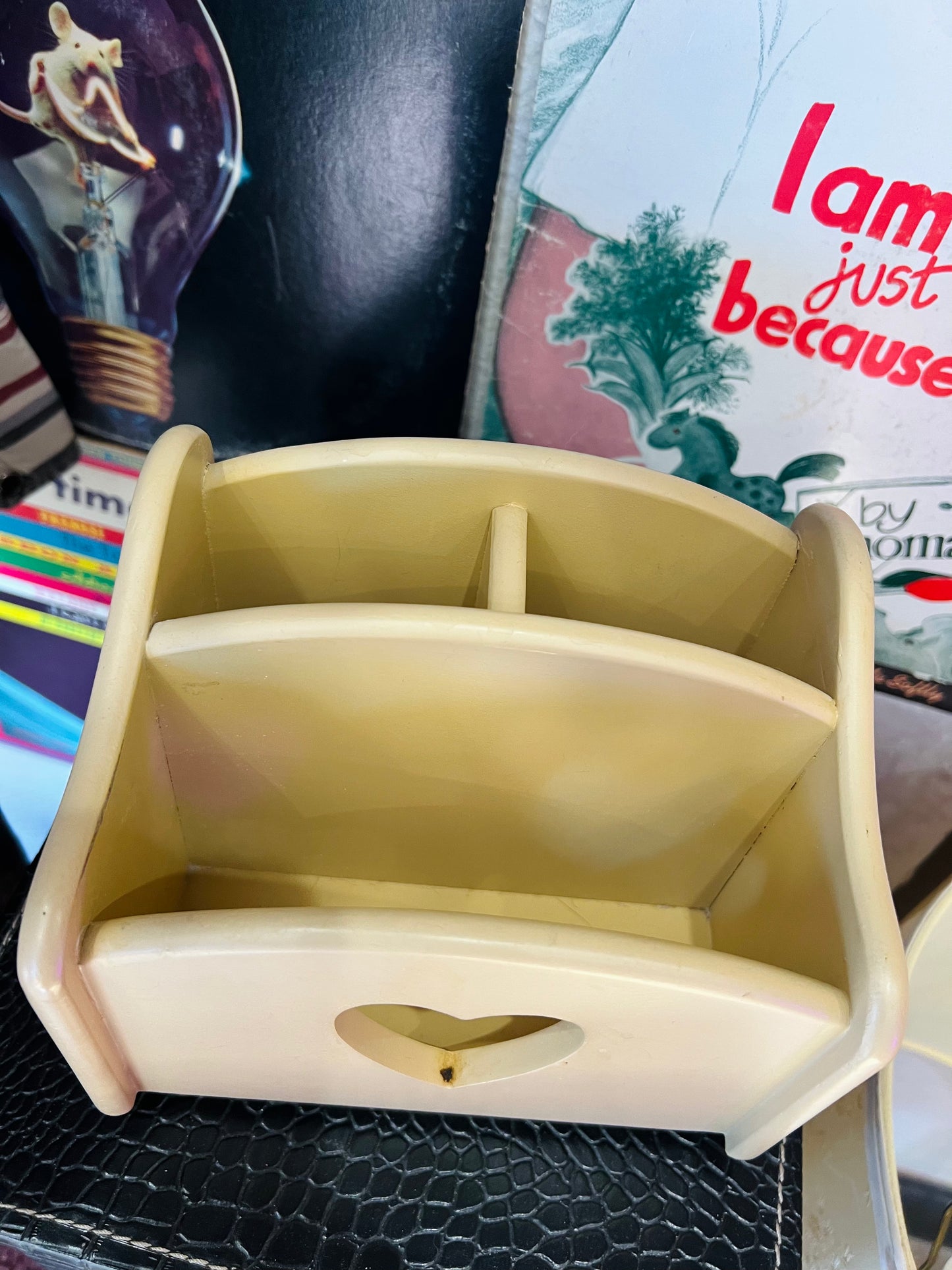 Wooden Heart Utensil Holder