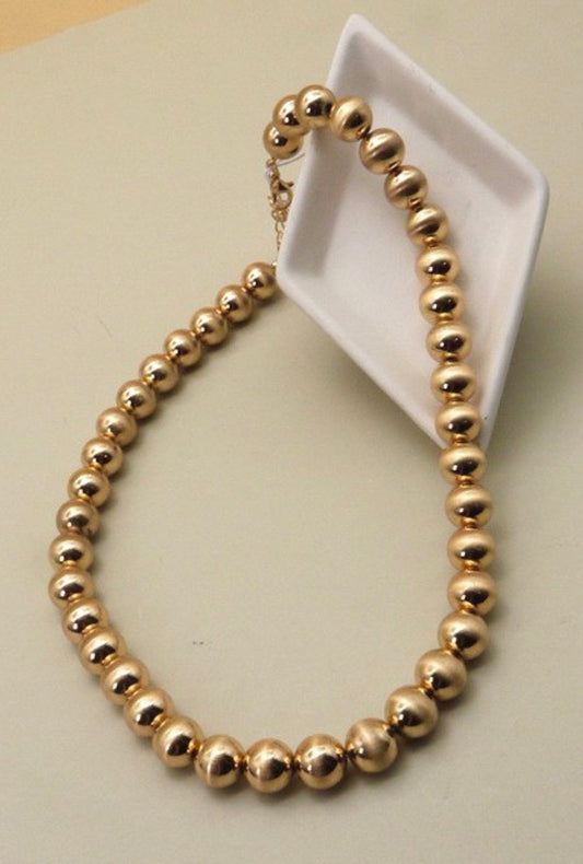 Chunky Gold Ball Necklace