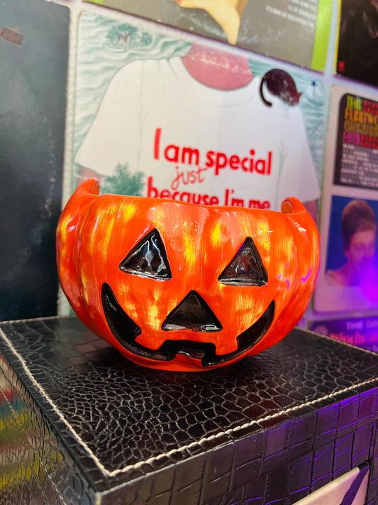 Ceramic Pumpkin Candy Dish