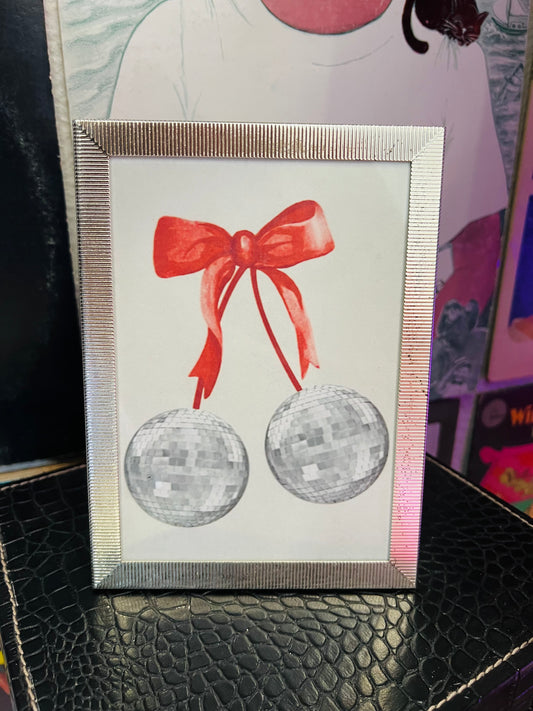 Disco Ball Cherry Frame