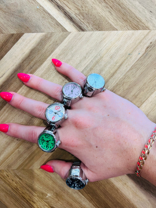 Silver Finger Watches