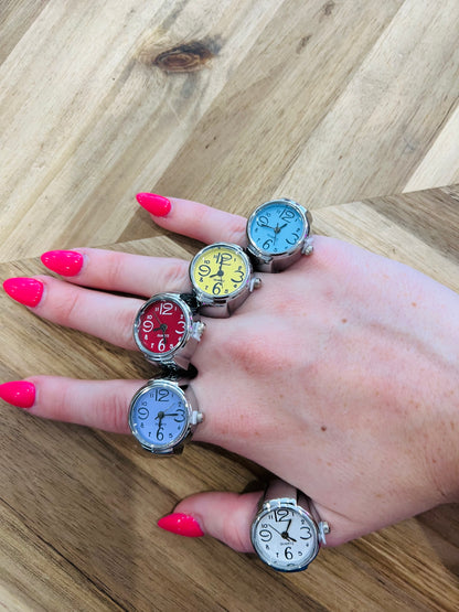 Silver Finger Watches