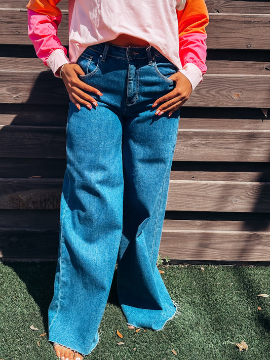 RISEN - high rise / wide leg palazzo jeans